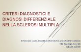 Criteri diagnostici e diagnosi differenziale nella ... · accurata di Sclerosi Multipla per permetterne una gestione adeguata (inizio del trattamento od osservazione) consapevoli