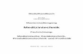 Medizintechnik · Modulhandbuch für den interdisziplinären Masterstudiengang Medizintechnik Fachrichtung: Medizinische Gerätetechnik, Produktionstechnik und Prothetik
