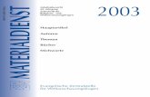 Materialdienst Register 2003 - ezw-berlin.de · Vatikan veröffentlicht kritisches Dokument zu New Age und Christentum 184-187. Kawwana – Kirche des Neuen Aeon: Neue Entwicklungen