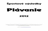Plávanie - Banská Štiavnica · Športové výsledky Plávanie 2012 Prinášame vám športové výsledky štiavnických športovcov, ktorí reprezentujú mesto a región Banská