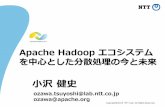 Apache Hadoop エコシステム を中心とした分散処理の今と未来 · • “Hadoop 徹底入門2nd Edition” Chapter 22(YARN) ... ・アクセス解析など • アプローチ