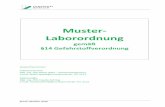 Muster- Laborordnung - sicherheitswesen.uni-bayreuth.de · Laborordnung gemäß §14 Gefahrstoffverordnung Stand: Oktober 2016 Seite 2 von 35 Muster-Laborordnung Universität Bayreuth