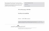 08 Informatik 2016 by artis - anavant.ch · Berufsprüfung für Technische Kaufleute mit eidg. Fachausweis Examen professionnel pour les agents technico-commerciaux avec brevet fédéral
