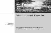 Macht und Pracht - stadt.weimar.de · Macht und Pracht Sonntag, 10. September 2017 Tag des offenen Denkmals in Weimar