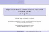 Algoritmi numerici pentru analiza circuitelor electrice ...an.lmn.pub.ro/slides2017/03_AN.pdf · 3/70 Introducere Analiza în c.c. Analiza în c.a. Modelare Simulare Circuitele electrice