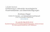 1.02.603 Seminar Einführung in relevante neurologische ... · Scores Casuality Chain Inventory (CCI, peritraumatic responses ), Impact of Event Scale (IES), Hospitality and Depression