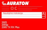 2005p 2005 TX RX Plus - termoreguliatoriai.lt · 1. Montavimas AURATON 2005 Dėmesio: temperatūros reguliatoriaus montavimo metu turi būti išjungtas elektros energijos tiekimas.