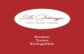 Kuchen Torten Kleingebäck - ladelicatezza.de · „Schoko-Sahne-Torte“ Mit Rum getränkte Schokobiscuitböden, gefüllt und reich garniert mit Scho-kosahne, bestäubt mit feinem