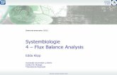 Systembiologie 4 – Flux Balance Analysis - hu-berlin.dejaguar.biologie.hu-berlin.de/downloads/Master_Systembiologie-SS2011/SB... · Humboldt-Universität Zu Berlin Edda Klipp, Humboldt-Universität