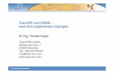 TeamSIP und ENUM – zwei sich ergänzende Lösungen · © TeamFON GmbH 2007 2 Agenda Einführung Aufgabenstellung ENUM Integration Vorstellung von TeamSIP Ausblick