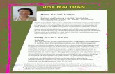 HOA MAI TRẦNN - maedchenzentrum.at · HOA MAI TRẦNN Vortrag Sexismus und Rassismus in der Kita? Verschränkte Machtverhältnisse "drinnen" wie "draußen" und scheinbar ungewöhnlich