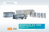 SIMATIC ET 200 - ad.siemens.com.cn simatic et 200 分布式 i/o 产品样本 06 • 2017 simatic et 200 概述 2 simatic et 200sp 8 simatic et 200s 28 simatic et 200mp 46 simatic 5et