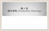 제 8 장 생산계획 (Production Planning)contents.kocw.net/KOCW/document/2015/cup/parkmanhee2/8.pdf · 품종계획 일정계획 수량계획 생산계획 무엇을 언제 얼마나