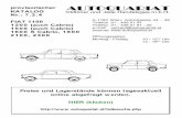 provisorischer AUTOQUARIAT KATALOG Nr.: 7.2.4 FIAT 1100 ... fileZastava 600 und deutsche 770; für alle Fiat bzw. Seat 850 Limousine, Spider und Coupé; für Seat 133; Letztere Sind