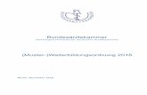 Bundesärztekammer - bundesaerztekammer.de · Bundesärztekammer (Arbeitsgemeinschaft der deutschen Ärztekammern) (Muster-)Weiterbildungsordnung 2018 Berlin, November 2018