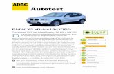 Autotest - ADAC: Allgemeiner Deutscher Automobil-Club · Autotest BMW X3 sDrive18d (DPF) Fünftüriges SUV der Mittelklasse (105 kW / 143 PS) er X3 wartet nicht mit spektakulären
