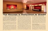 Thai Massage in Deutschland im Wandel - wanyo.de · Michael Penzlervon Tara Thai (Kassel), der schon einige Erfahrungen mit der Einrichtung von Massageläden gesammelt hat, nennt