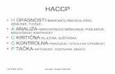 Primena HACCP sistema DRAGAN KRALJEVO - iss.rs HACCP sistema... · •veĆina nadzornih procedura ccp-a se moraju brzo sprovoditi jer su povezane sa tekuĆim procesom (nema vremena