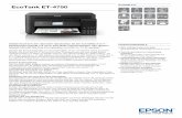 EcoTank ET-4750 - cdn-reichelt.de · EcoTank ET-4750 DATENBLATT Dieser EcoTank der nächsten Generation ist ein schnelles 4-in-1-Multifunktionsgerät mit einer 250-Blatt-Papierkassette.