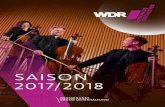 SAISON 2017/2018 - wdr.de · Tanzmusik, Operette, Klassik-Hits und Pop-Musik in unserem Gala- Konzert mit einer Live-Übertragung im Internet. Das WDR Funkhausorchester – wir kommen