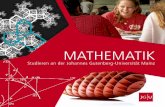 MATHEMATIK - studium.fb08.uni-mainz.de · 2 3 Warum Mathematik? Kurz gesagt: Ohne Mathematik geht gar nichts und mit Mathematik wird vieles einfacher. Mathematik ist die Grund-lage