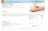 Baguette groß Hersteller - Resch&Frisch · Nettofüllgewicht Baguette groß 1031043 Weizengebäck, tiefgekühlt Artikelnr. Stk. je Karton: Karton 12 gr. Karton WEIZENMEHL, Wasser,