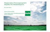 Regionales Pressegespräch BayWa AG Niederbayern. · Silage: Ausfall Gras-Silage, weniger Silo-Mais in der Masse Holzpellet-Absatz gegenüber dem Vorjahr um 40 % gestiegen BayWa AG
