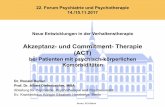 Akzeptanz- und Commitment- Therapie (ACT) · Burian, KEH-Berlin Übersicht • Besonderheiten von Patienten mit somatisch/psychischer Komorbidität • Schon wieder eine neue Therapie?