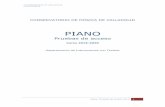 PIANO - conservatoriovalladolid.centros.educa.jcyl.esconservatoriovalladolid.centros.educa.jcyl.es/.../Acceso.piano.2019_1.pdf · CONSERVATORIO DE VALLADOLID Curso 2018/19 Piano.