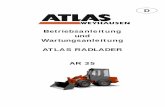 Betriebsanleitung und Wartungsanleitung ATLAS RADLADER AR 35 · ˘ ˙ˆ! ˘ 1˘(:˘% ; !˙ ˇ c. ˇ * !˙c 6 2˙ !˙ ˘˚ " ˇc .%!˙ ˛ ˘ ˘˚ " ˇc .@ ˇ ˚ c% " ))!˙ ˛ c