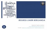 REGRESI LINIER BERGANDA - debrina.lecture.ub.ac.iddebrina.lecture.ub.ac.id/files/2017/03/12-Regresi-Linier-Berganda.pdf · Regresi Berganda : PENGERTIAN ¡ Menguji hubungan linier