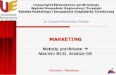 MARKETING - Dr Izabela Michalska-Dudekmichalska-dudek.pl/pliki/M3B.pdf · Analiza BCG to metoda sprowadzająca się do określenia pozycji konkurencyjnej pojedynczego produktu na
