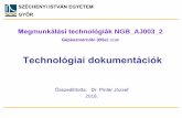 Megmunkálási technológiák NGB AJ003 2 - rs1.sze.hurs1.sze.hu/~pinter/LGB_AJ003_2 MEGM TECHN II/2018_2019 tanév_őszi...SZÉCHENYI ISTVÁN EGYETEM GYŐR Technológiai dokumentációk