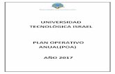 UNIVERSIDAD TECNOLÒGICA ISRAEL PLAN OPERATIVO ANUAL… · “Responsabilidad con pensamiento positivo UNIVERSIDAD TECNOLÒGICA ISRAEL PLAN OPERATIVO ANUAL(POA) AÑO 2017
