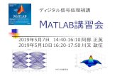 ディジタル信号処理補講 MATLAB - mk.ecei.tohoku ... · 6 MATLAB講習会 36. 5．データの視覚化と印刷 MATLABはデータの視覚化のための豊富な関数を持って