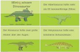 Mini wissen - zaubereinmaleins.de ·     Mini wissen Dinosaurier lesen - abschreiben - lernen