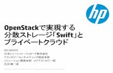 OpenStackで実現する 分散ストレージ「Swift」と プライベート … · Swift(OpenStack) Amazon S3 NFS/CIFS ファイル NASとして利用可能。 ファイルシステム経由