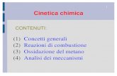 (1) Concetti generali (2) Reazioni di combustione (3 ...dma.ing.uniroma1.it/users/m_fluid_c1/slide_cinetica.pdf · Cinetica chimica (1) Concetti generali (2) Reazioni di combustione