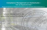 Compliance-Management an Hochschulen · Evolutionsbiologie / Genetik Medizin Struktur- / Zellbiologie Pflanzenforschung Mikrobiologie /Ökologie Kognitions- forschung Neurowissenschaften