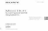 Micro HI-FI Component System - produktinfo.conrad.com€¦ · ist Sony Deutschland GmbH, Hedelfinger Straße 61, 70327 Stuttgart, Deutschland. Bitte wenden Sie sich bezüglich Wartungs-