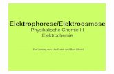 Elektrophorese/Elektroosmose - Userpage < ZEDATuserpage.fu-berlin.de/~lap/Elektrophorese.pdf · Überblick • Begriffserklärung • Elektrophorese – Das elektrische Feld – Die