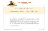 Nutzerhandbuch - antolin.westermann.de · Nutzerhandbuch zum Erstellen von Quiz-Sätzen Liebe Antolin-Nutzerinnen und Antolin-Nutzer, täglich erscheinen neue Quiz-Sätze zu aktuellen