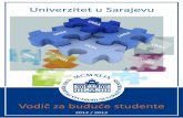 Univerzitet u Sarajevu - old.unsa.baold.unsa.ba/s/images/stories/AMOB/vodic/vodic12.pdf · neakademskog osoblja. Na Univerzitetu studira oko 40.000 studenata od kojih 22.000 redovnih.