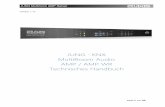 JUNG - KNX MultiRoom Audio AMP / AMP WR Technisches …downloads.jung.de/public/de/pdf/produktdokumentation/de_mrwr-amp4x_v13... · Die JUNG AMP WR wird mit einer LAN Erweiterungskarte