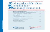 204 ·PVSt 47561 Zeitschrift für Konflikt- Management · die besten Einsendungen 3 Freiabonnements der Zeitschrift für Konflikt-management – ZKM – zu gewinnen.! Die preisverleihende