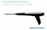 HP4993, HP4992, HP4991, HP4990 - Philips · Make rotating movements with the appliance to distribute the warm air evenly through your hair. (Fig. ) HP4992/HP4991 only: the ceramic