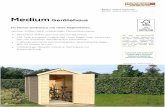 Medium Datenblatt 19 - hornbach.de · Medium Gerätehaus Behandlung: UNBEHANDELT Ein kleines Gerätehaus mit vielen Möglichkeiten. Leichter Aufbau dank vollständiger Elementbauweise.