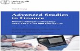 Advanced Studies in Finance - finance-weiterbildung.uzh.ch · instrumenten bieten wir auch Studiengänge und Kurse in den Bereichen Behavioral Finance, FinTech, Risk Management, Sustainable