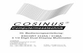 Dt. Bedienungsanleitung: ESCORT 3145A / 3146A 5 1/2 Digit ... · Dt. Bedienungsanleitung: ESCORT 3145A / 3146A 5 1/2 Digit Dual-Display Multimeter COSINUS Computermesstechnik GmbH