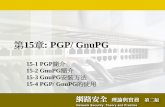 第15章: PGP/ GnuPG - Mobile Security Lab 行動安全 ...crypto.nknu.edu.tw/textbook/chap15.pdf · 第15章: PGP/ GnuPG 15 ... 其運作背後，涉及一些密碼學的觀念與技術，如對稱式加
